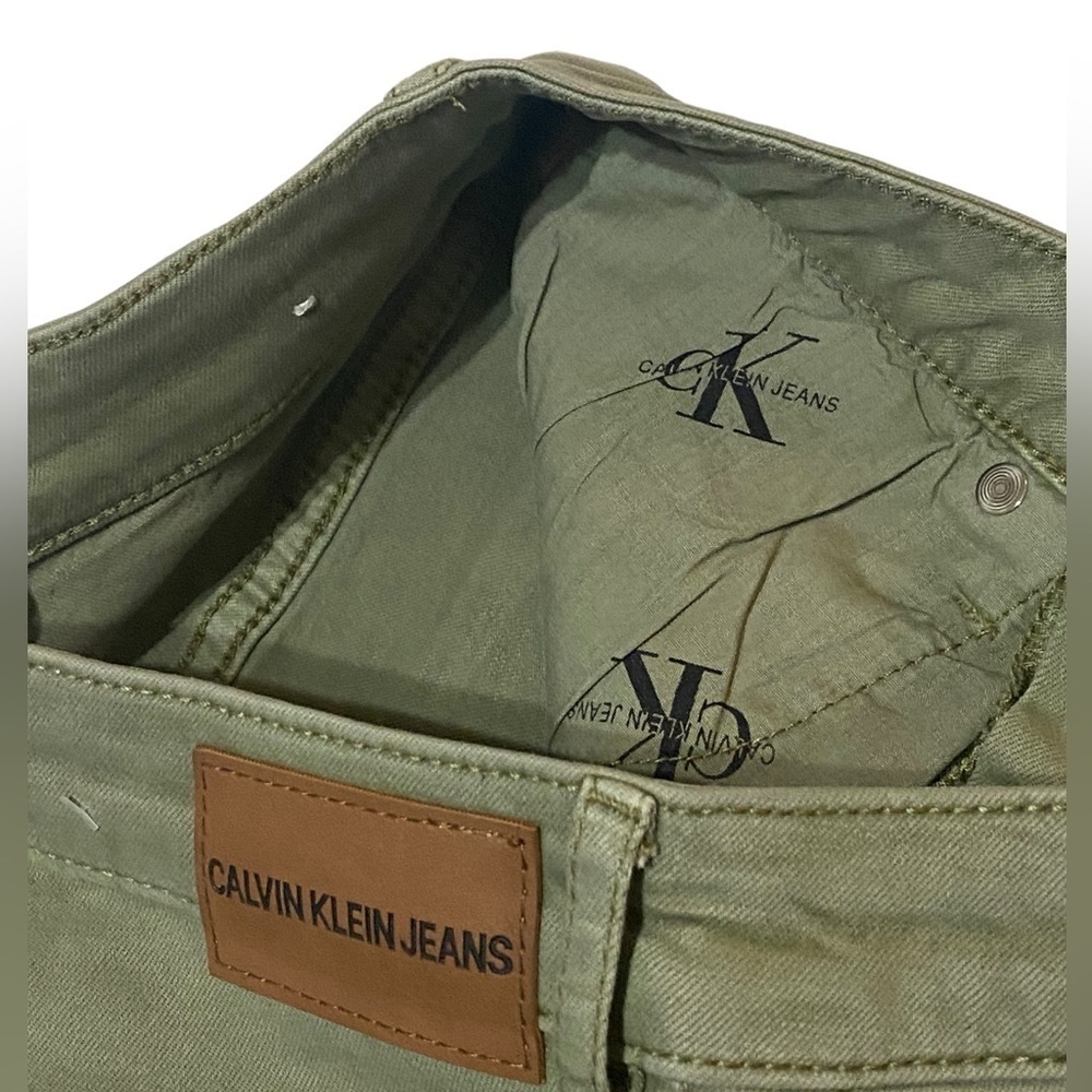 Calvin Klein Straight Skinny Contoured Jeans Size 2 Green High Rise Like… - Picture 8 of 15